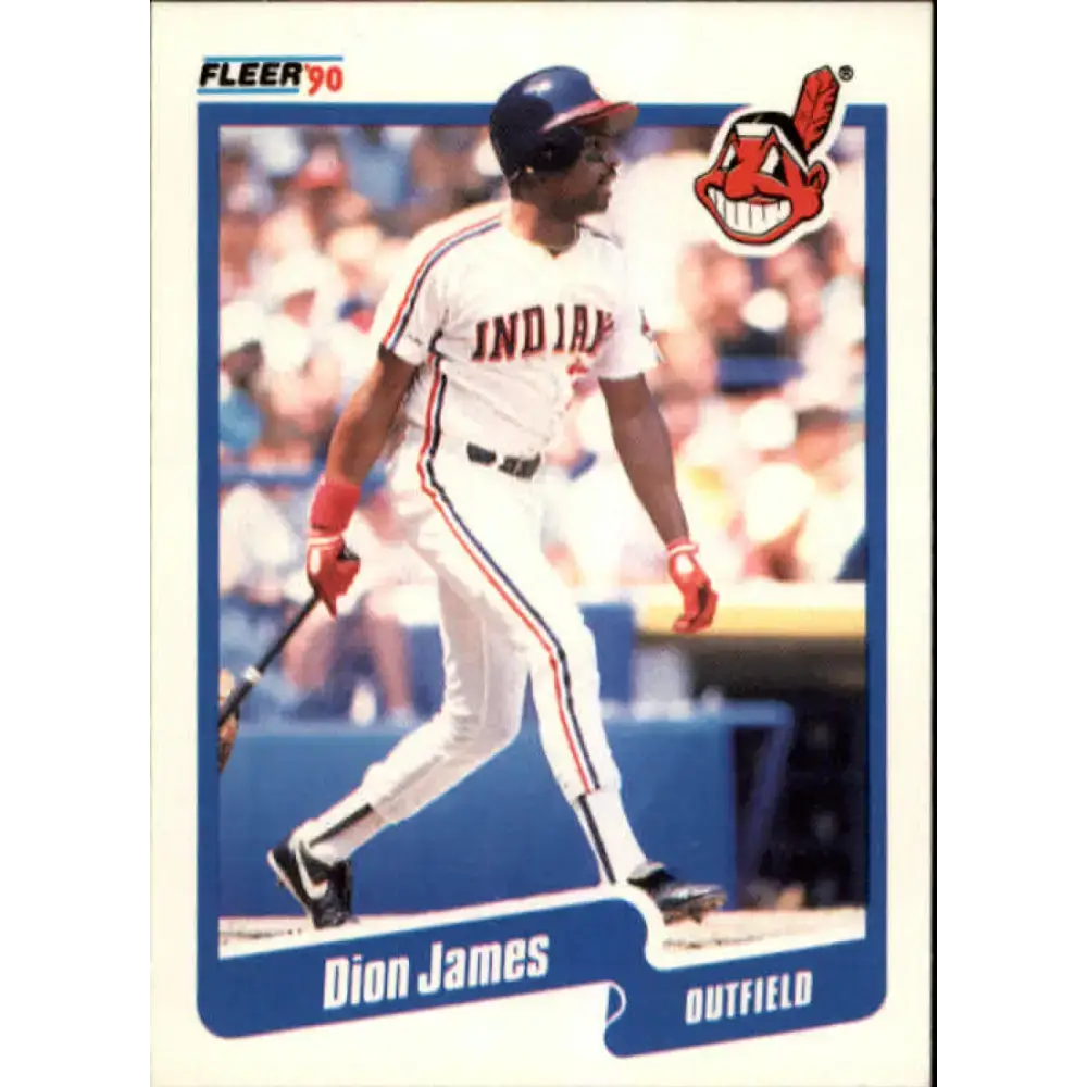 1990 Fleer #494 Dion James NM-MT Cleveland Indians Baseball Card - Baseball Card Single
