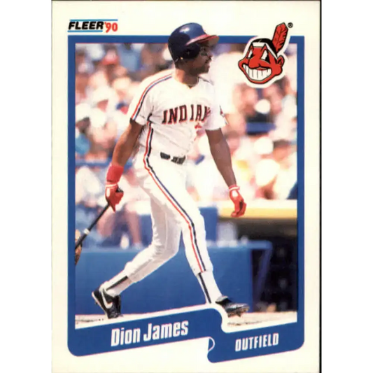 1990 Fleer #494 Dion James NM-MT Cleveland Indians Baseball Card - Baseball Card Single