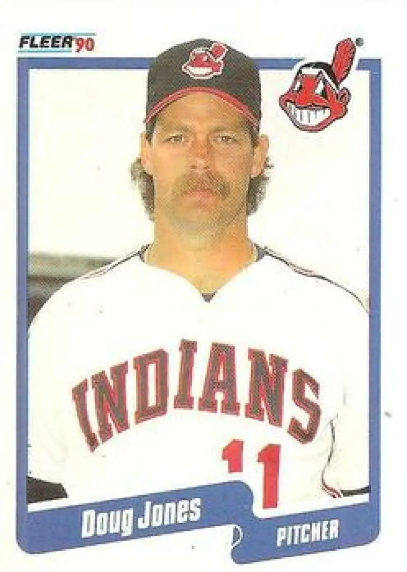 1990 Fleer #495 Doug Jones NM-MT Cleveland Indians Baseball Card - Baseball Card Single