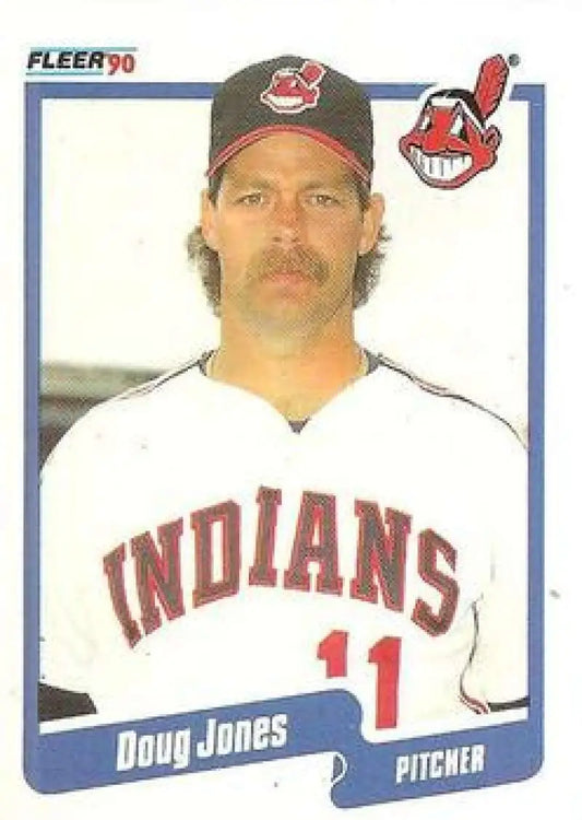 1990 Fleer #495 Doug Jones NM-MT Cleveland Indians Baseball Card - Baseball Card Single