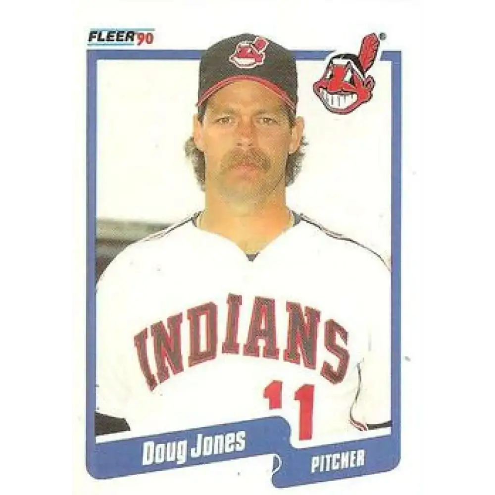 1990 Fleer #495 Doug Jones NM-MT Cleveland Indians Baseball Card - Baseball Card Single
