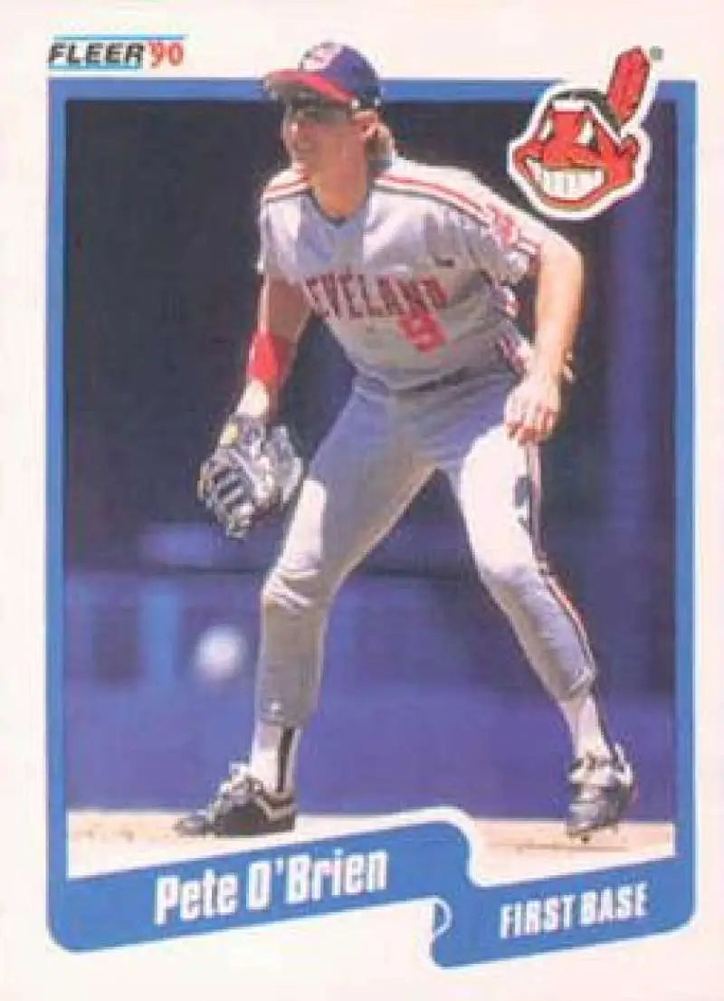 1990 Fleer #498 Pete O’Brien NM-MT Cleveland Indians Baseball Card