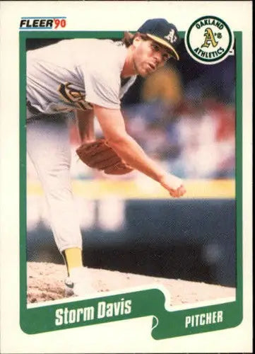 1990 Fleer #5 Storm Davis NM Near Mint Athletics ID:12764 - Baseball Card Single