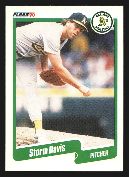 1990 Fleer #5 Storm Davis Oakland Athletics - Baseball Card Single
