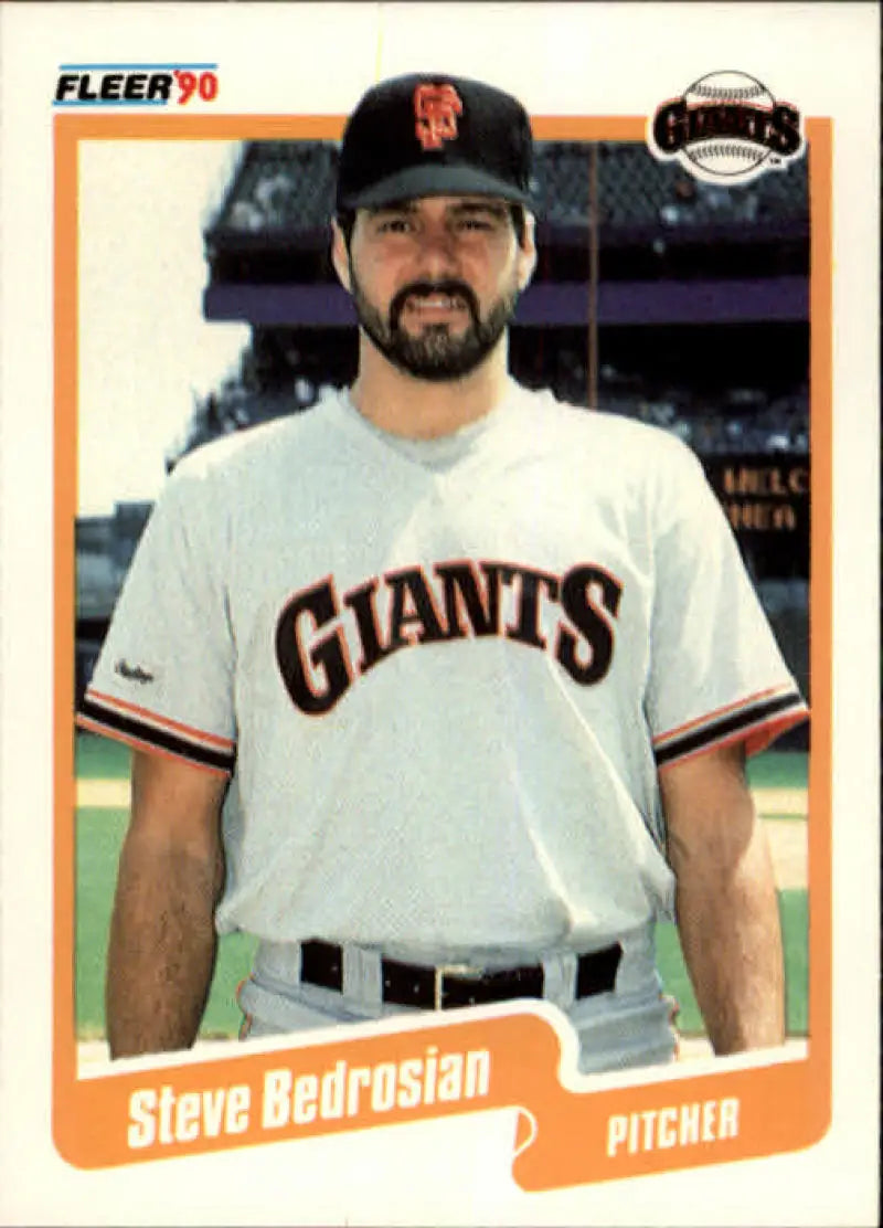 1990 Fleer #50 Steve Bedrosian NM-MT San Francisco Giants Baseball Card - Baseball Card Single