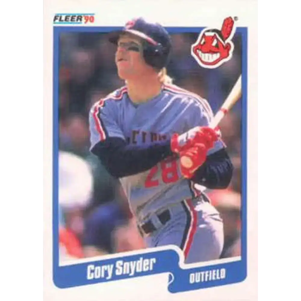 1990 Fleer #502 Cory Snyder NM-MT Cleveland Indians Baseball Card - Baseball Card Single