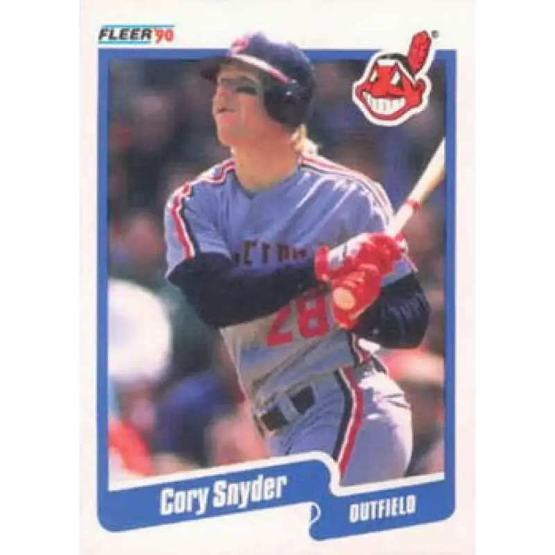 1990 Fleer #502 Cory Snyder NM-MT Cleveland Indians Baseball Card - Baseball Card Single