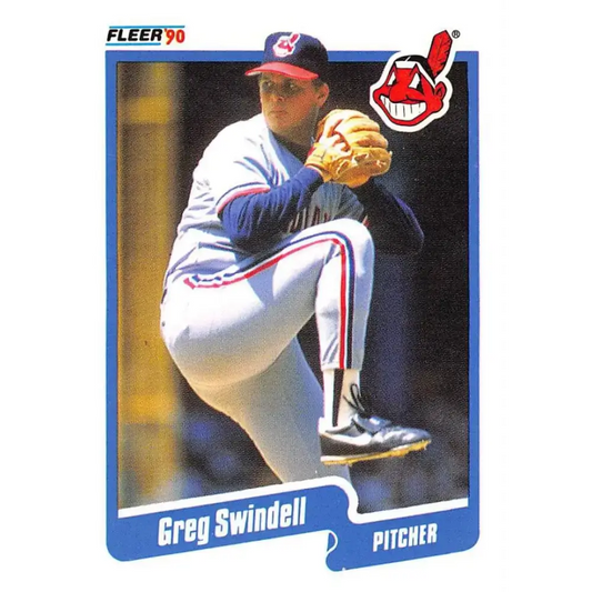 1990 Fleer #503 Greg Swindell NM-MT Cleveland Indians Baseball Card - Baseball Card Single
