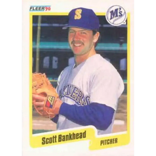 1990 Fleer #505 Scott Bankhead NM-MT Seattle Mariners Baseball Card - Baseball Card Single