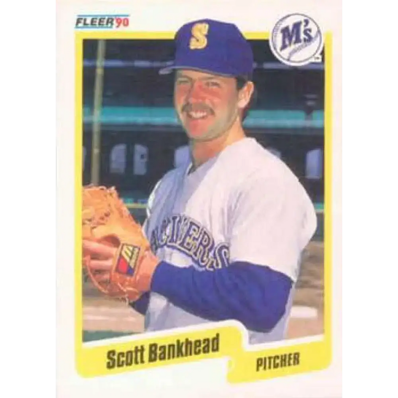 1990 Fleer #505 Scott Bankhead NM-MT Seattle Mariners Baseball Card - Baseball Card Single