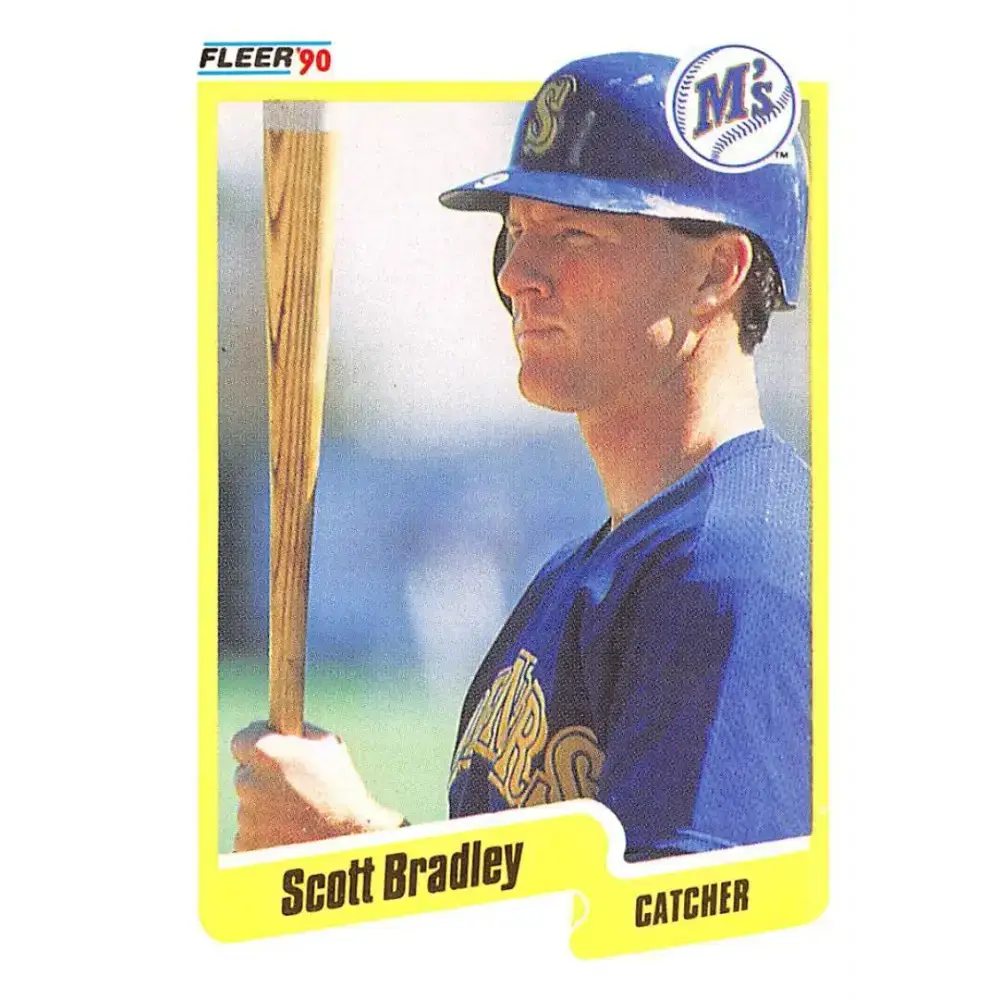 1990 Fleer #506 Scott Bradley NM-MT Seattle Mariners Baseball Card - Baseball Card Single