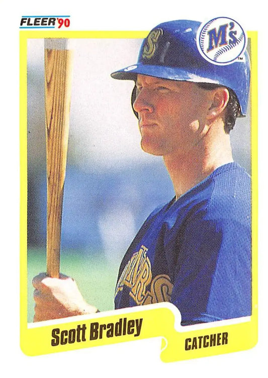 1990 Fleer #506 Scott Bradley NM-MT Seattle Mariners Baseball Card