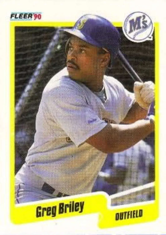1990 Fleer #507 Greg Briley NM-MT Seattle Mariners Baseball Card