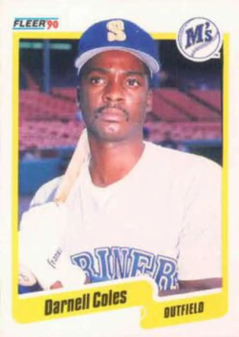 1990 Fleer #509 Darnell Coles NM-MT Seattle Mariners Baseball Card - Baseball Card Single