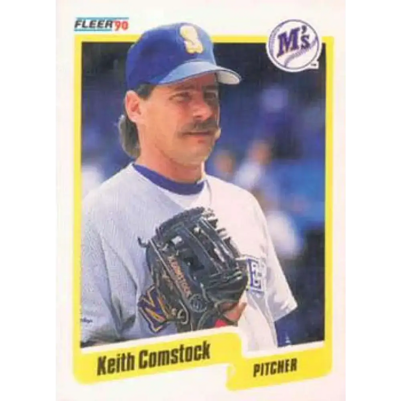 1990 Fleer #510 Keith Comstock NM-MT Seattle Mariners Baseball Card - Baseball Card Single