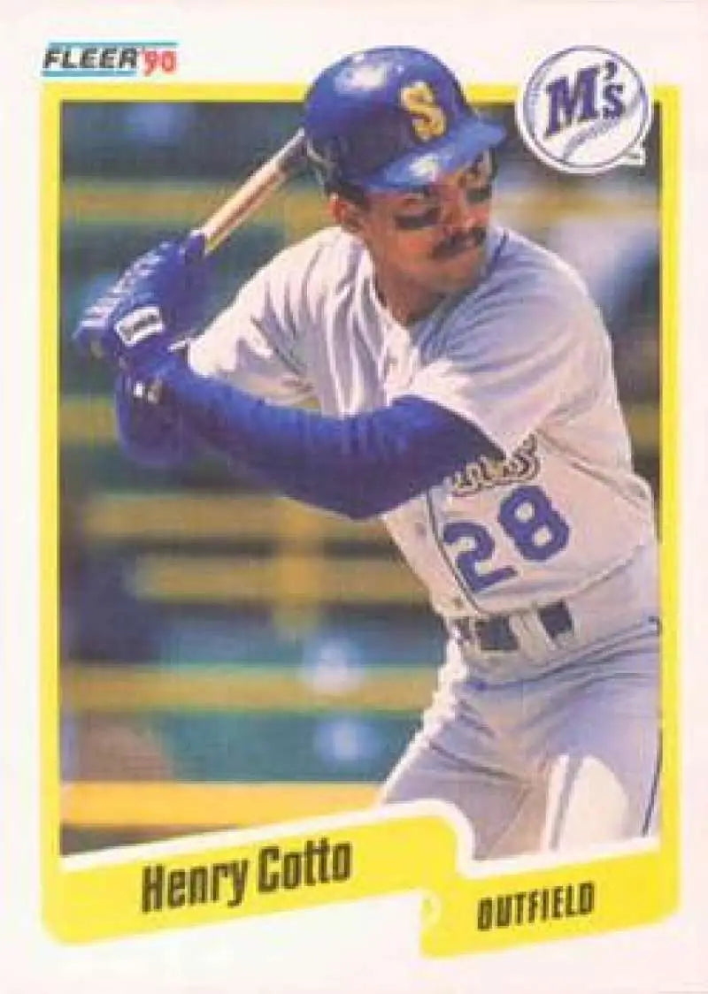 1990 Fleer #511 Henry Cotto NM-MT Seattle Mariners Baseball Card - Baseball Card Single