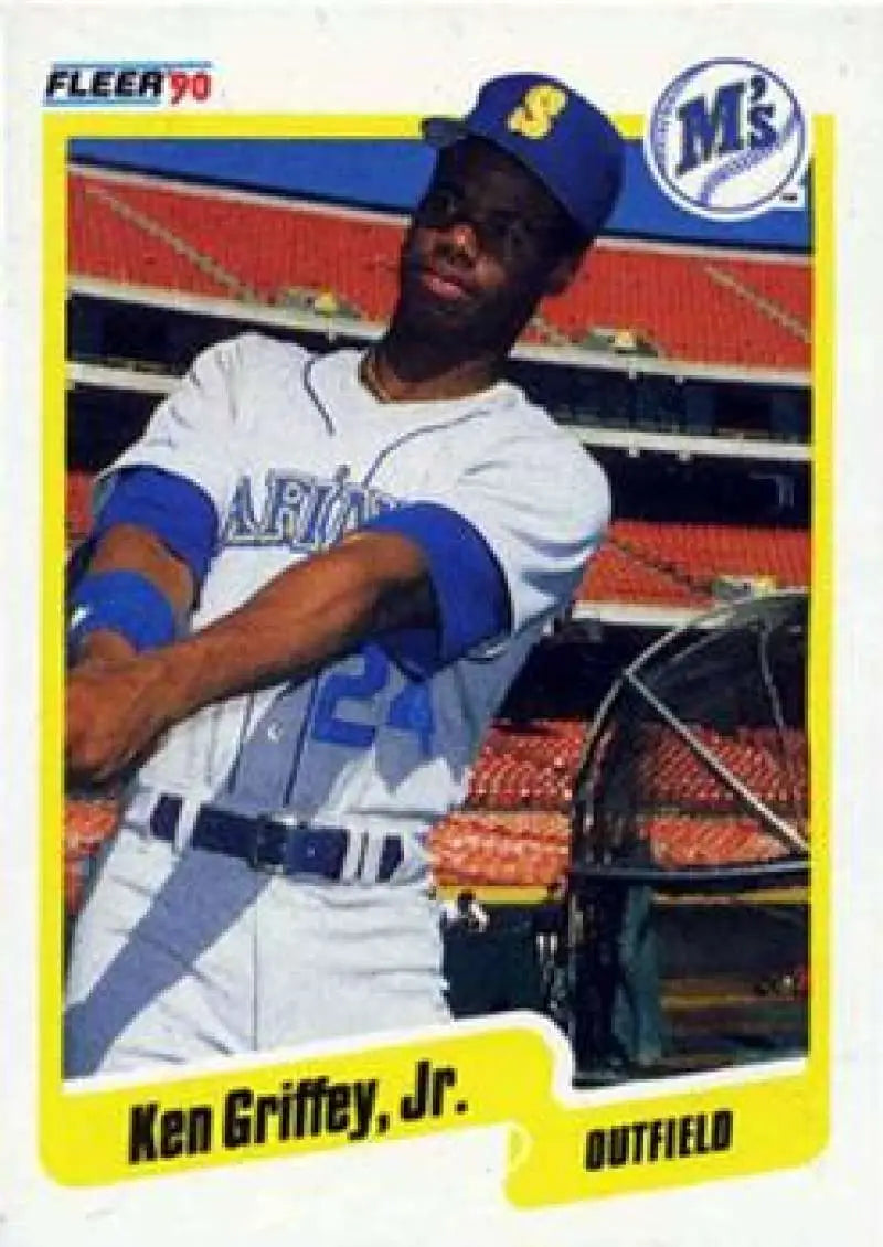1990 Fleer #513 Ken Griffey Jr. NM-MT Seattle Mariners Baseball Card - Baseball Card Single