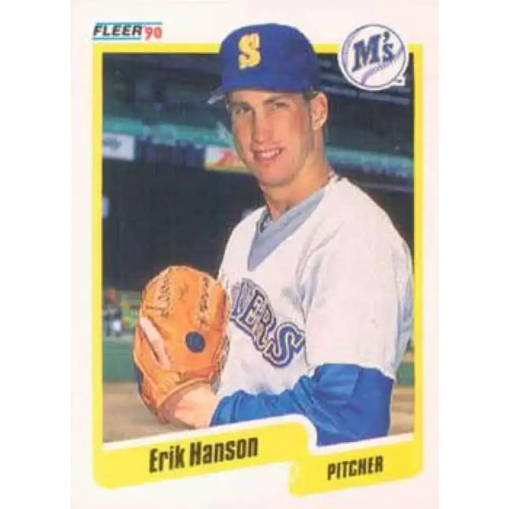 1990 Fleer #514 Erik Hanson NM-MT Seattle Mariners Baseball Card - Baseball Card Single