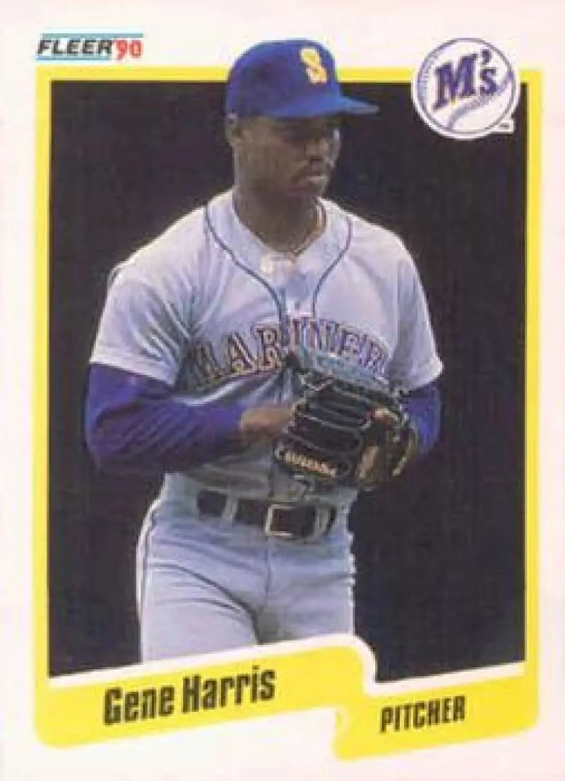 1990 Fleer #515 Gene Harris NM-MT Seattle Mariners Baseball Card - Baseball Card Single