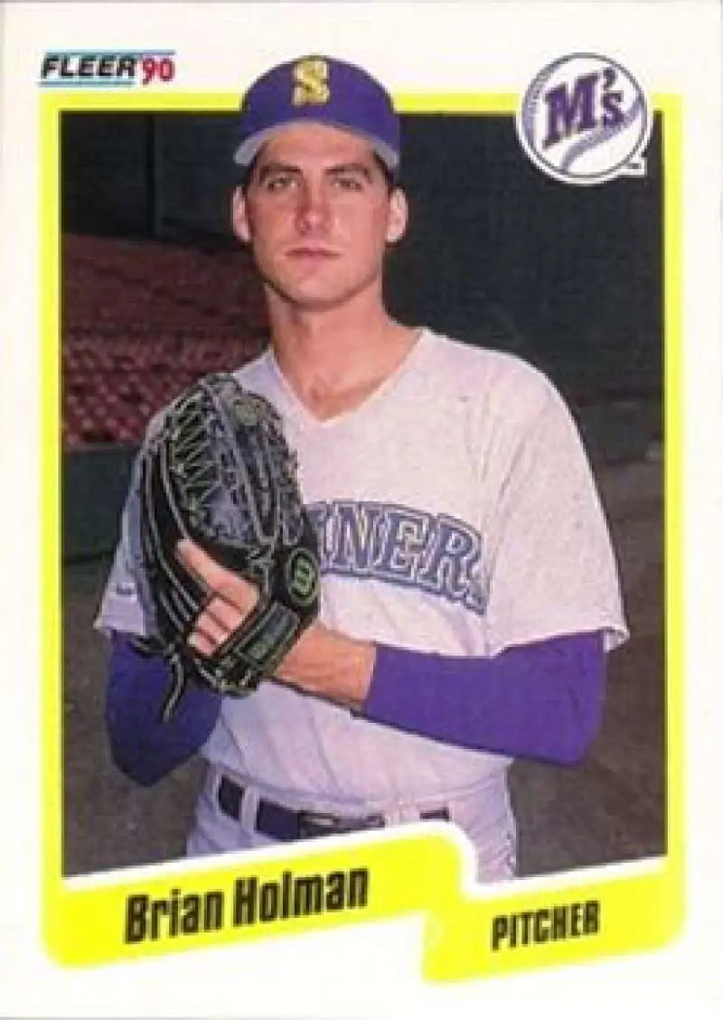 1990 Fleer #516 Brian Holman NM-MT Seattle Mariners Baseball Card - Baseball Card Single