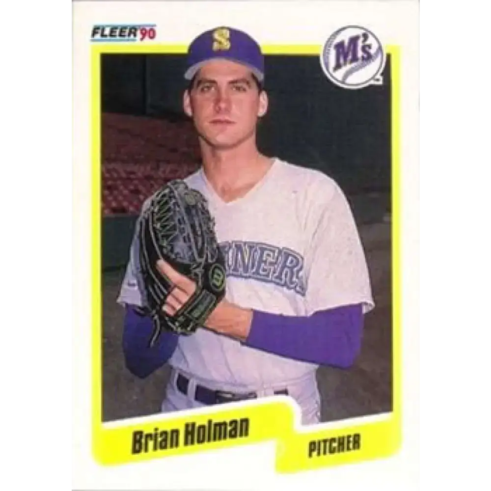 1990 Fleer #516 Brian Holman NM-MT Seattle Mariners Baseball Card - Baseball Card Single