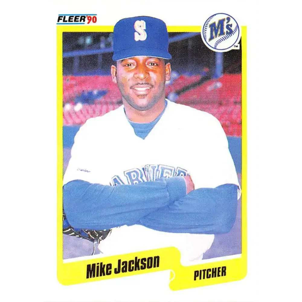 1990 Fleer #517 Mike Jackson NM-MT Seattle Mariners Baseball Card - Baseball Card Single