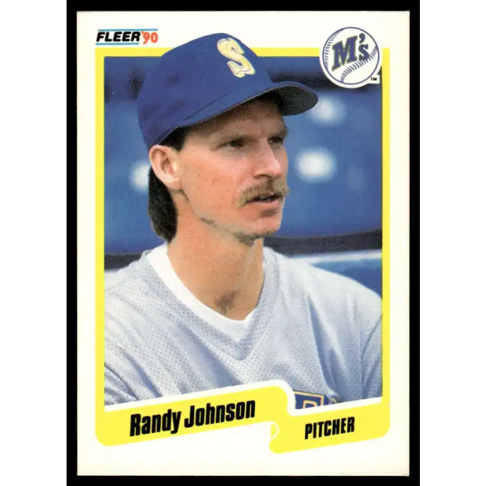 1990 Fleer #518 Randy Johnson EX/NM Seattle Mariners Baseball Card - Baseball Card Single