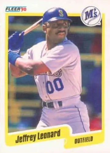 1990 Fleer #519 Jeffrey Leonard NM-MT Mariners - Baseball Card Single