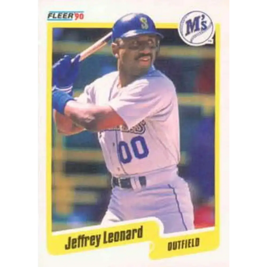1990 Fleer #519 Jeffrey Leonard NM-MT Seattle Mariners Baseball Card - Baseball Card Single