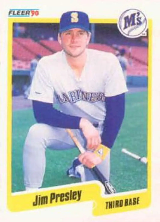1990 Fleer #522 Jim Presley NM-MT Seattle Mariners Baseball Card