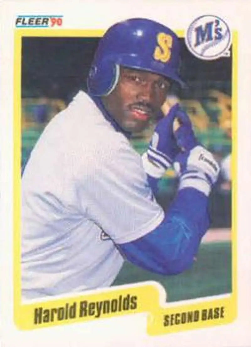 1990 Fleer #524 Harold Reynolds NM-MT Seattle Mariners Baseball Card - Baseball Card Single