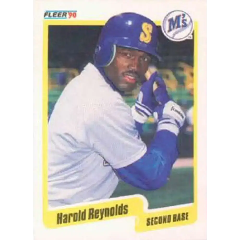 1990 Fleer #524 Harold Reynolds NM-MT Seattle Mariners Baseball Card - Baseball Card Single