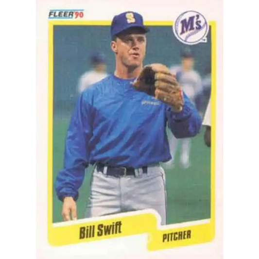 1990 Fleer #526 Bill Swift NM-MT Seattle Mariners Baseball Card - Baseball Card Single