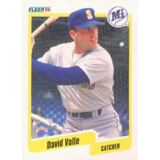 1990 Fleer #527 Dave Valle NM-MT Seattle Mariners Baseball Card - Baseball Card Single