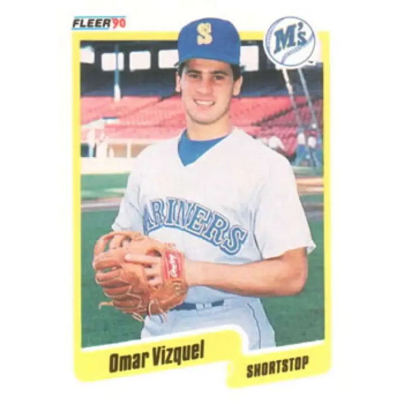 1990 Fleer #528 Omar Vizquel NM-MT Seattle Mariners Baseball Card - Baseball Card Single