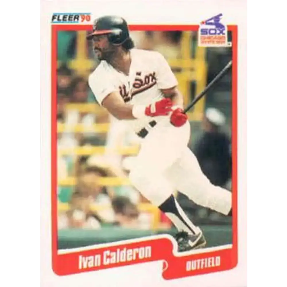 1990 Fleer #529 Ivan Calderon NM-MT Chicago White Sox Baseball Card - Baseball Card Single