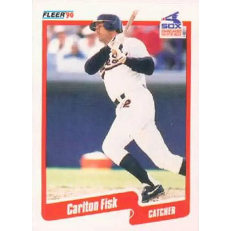 1990 Fleer #530 Carlton Fisk UER NM-MT Chicago White Sox Baseball Card - Baseball Card Single