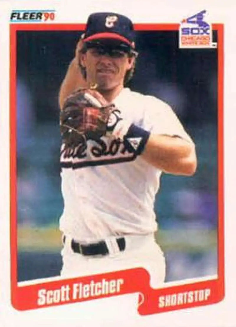 1990 Fleer #531 Scott Fletcher NM-MT Chicago White Sox Baseball Card - Baseball Card Single
