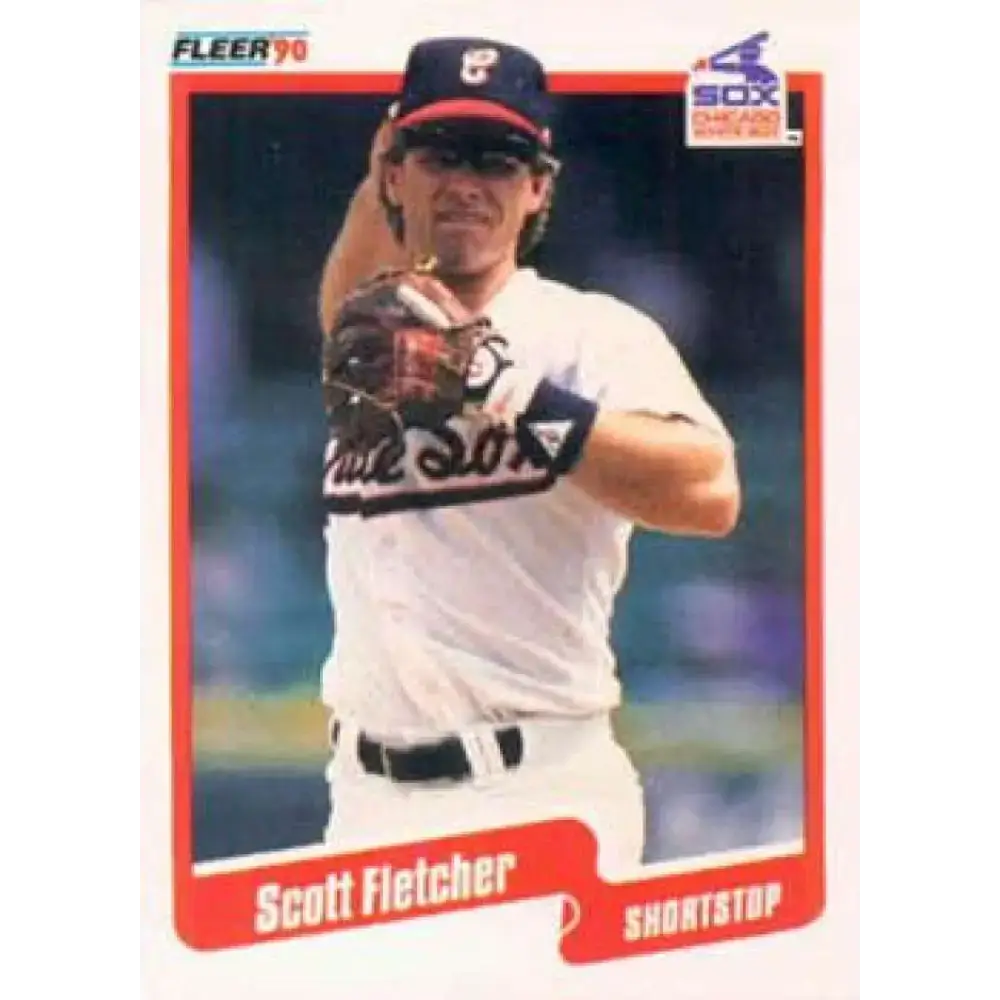 1990 Fleer #531 Scott Fletcher NM-MT Chicago White Sox Baseball Card - Baseball Card Single