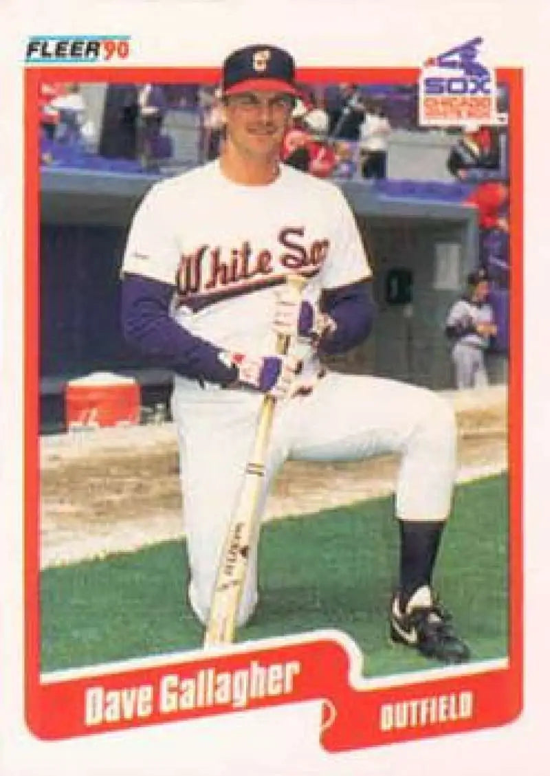 1990 Fleer #532 Dave Gallagher NM-MT Chicago White Sox Baseball Card - Baseball Card Single