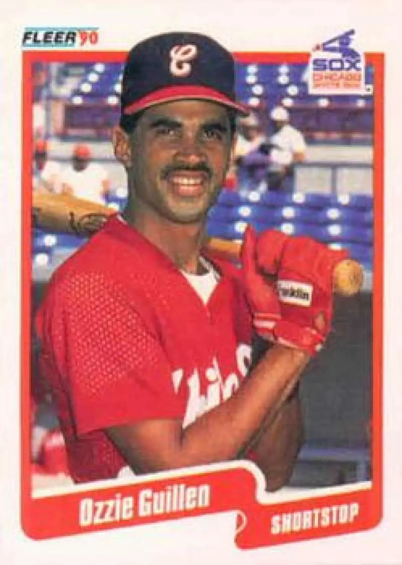 1990 Fleer #533 Ozzie Guillen NM-MT Chicago White Sox Baseball Card - Baseball Card Single