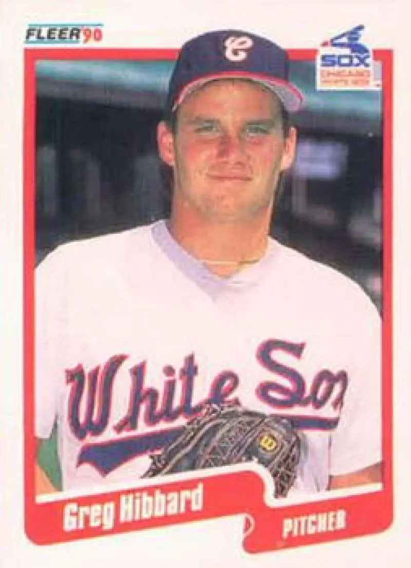 1990 Fleer #534 Greg Hibbard NM-MT RC Rookie Chicago White Sox Baseball Card - Baseball Card Single