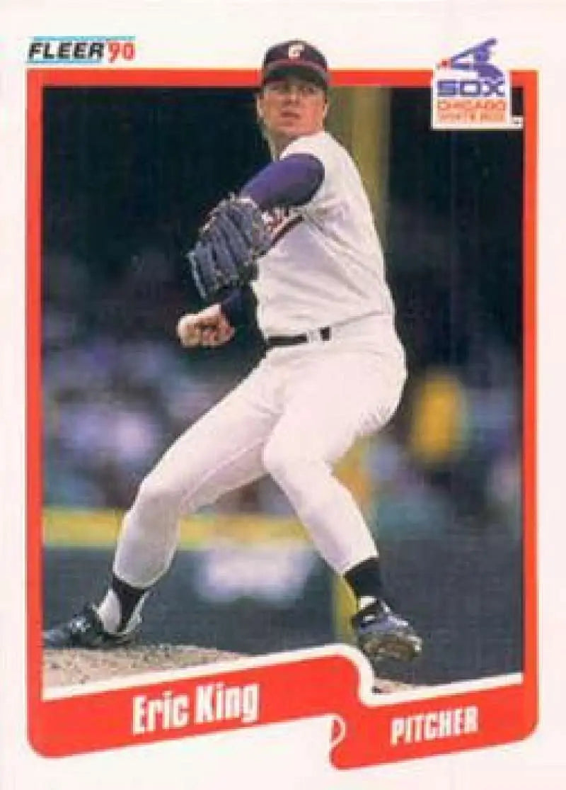 1990 Fleer #537 Eric King NM-MT Chicago White Sox Baseball Card - Baseball Card Single