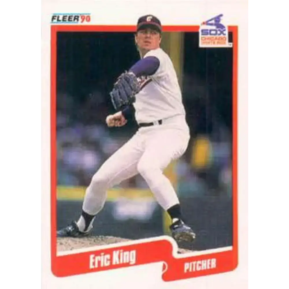 1990 Fleer #537 Eric King NM-MT Chicago White Sox Baseball Card - Baseball Card Single