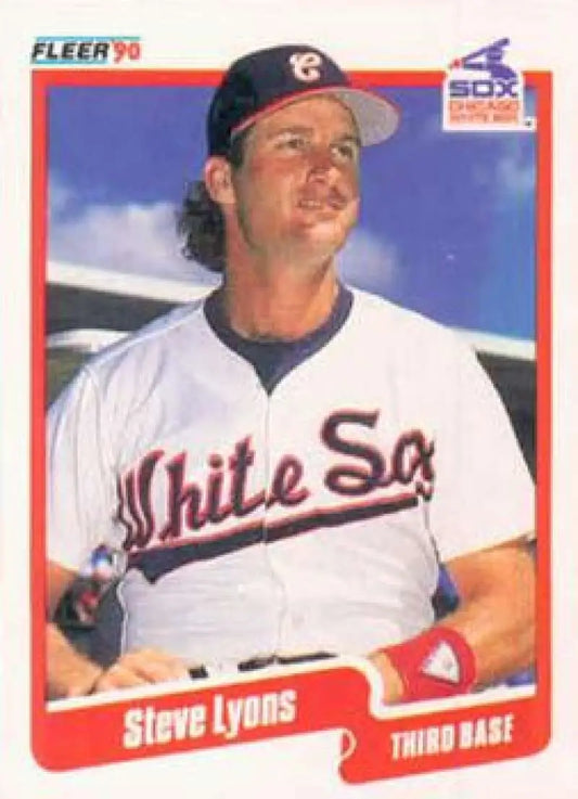 1990 Fleer #539 Steve Lyons NM-MT Chicago White Sox Baseball Card - Baseball Card Single