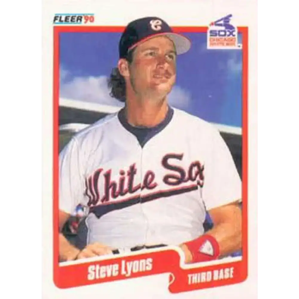 1990 Fleer #539 Steve Lyons NM-MT Chicago White Sox Baseball Card - Baseball Card Single