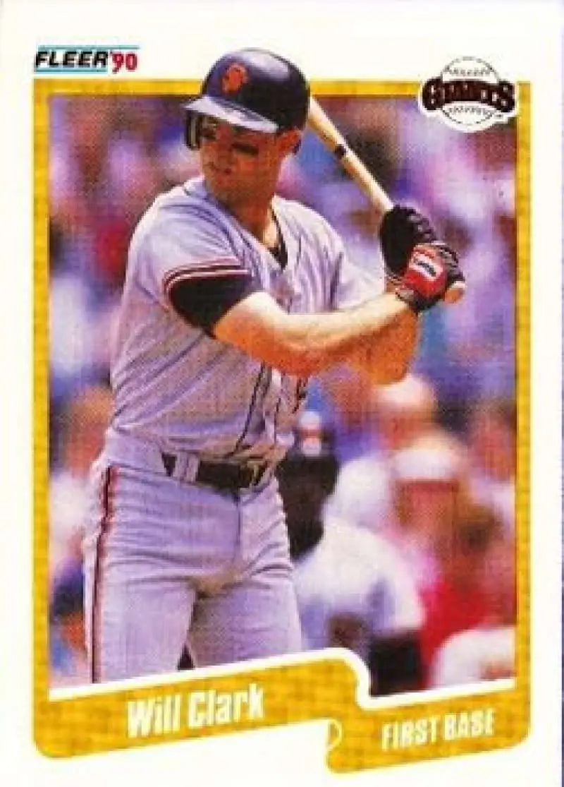 1990 Fleer #54 Will Clark NM-MT San Francisco Giants Baseball Card - Baseball Card Single