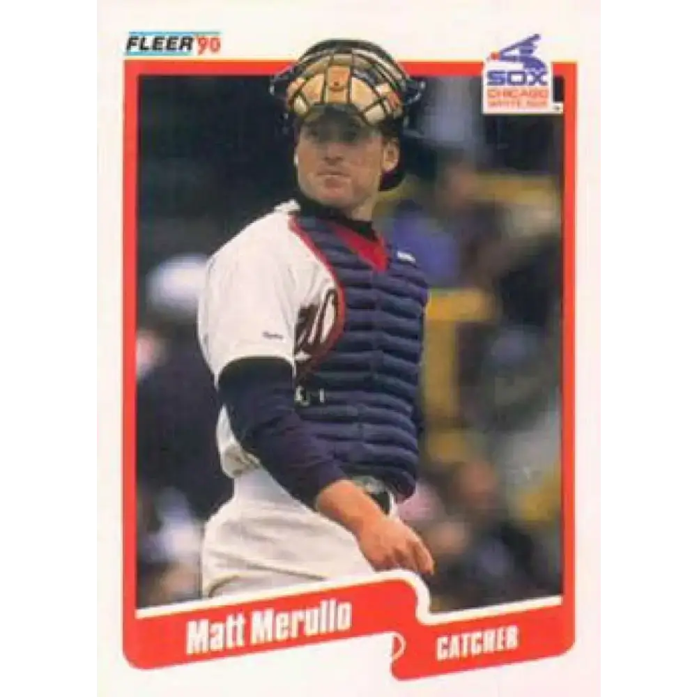 1990 Fleer #542 Matt Merullo NM-MT Chicago White Sox Baseball Card - Baseball Card Single