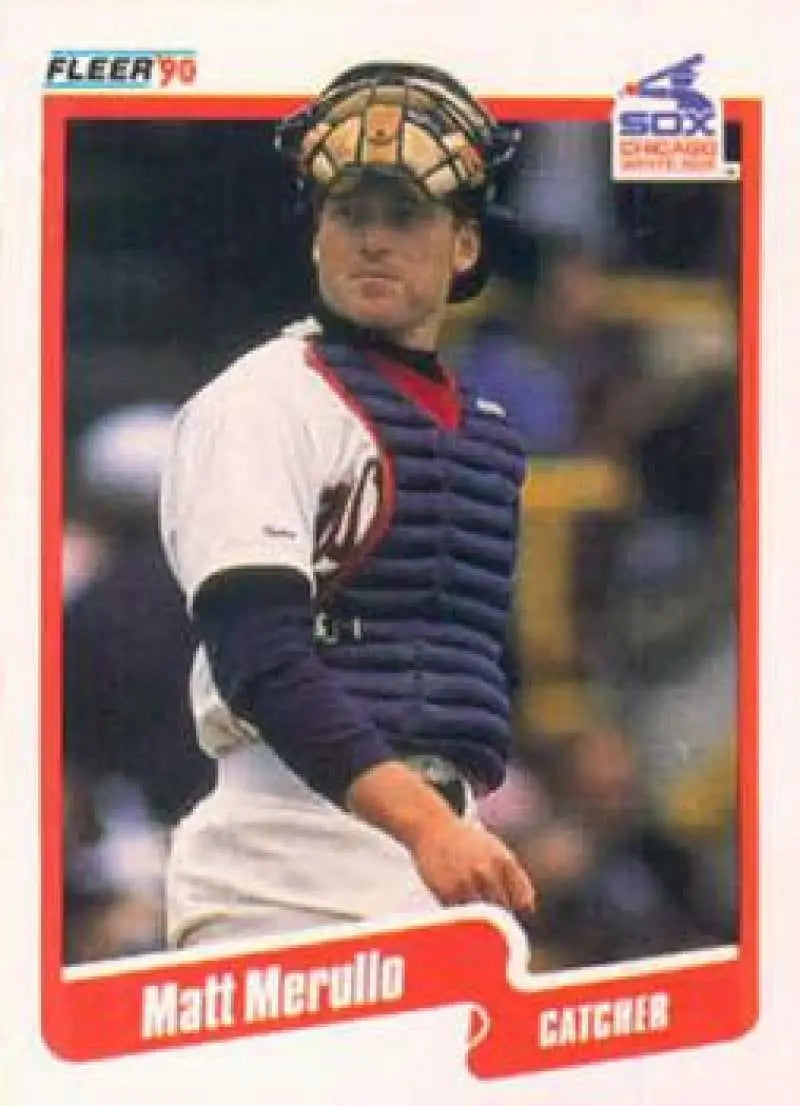 1990 Fleer #542 Matt Merullo NM-MT Chicago White Sox Baseball Card - Baseball Card Single