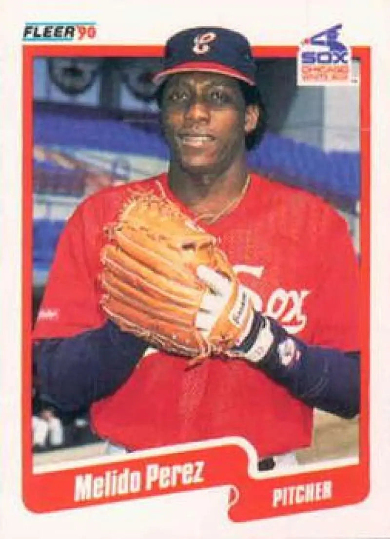 1990 Fleer #546 Melido Perez NM-MT Chicago White Sox Baseball Card - Baseball Card Single
